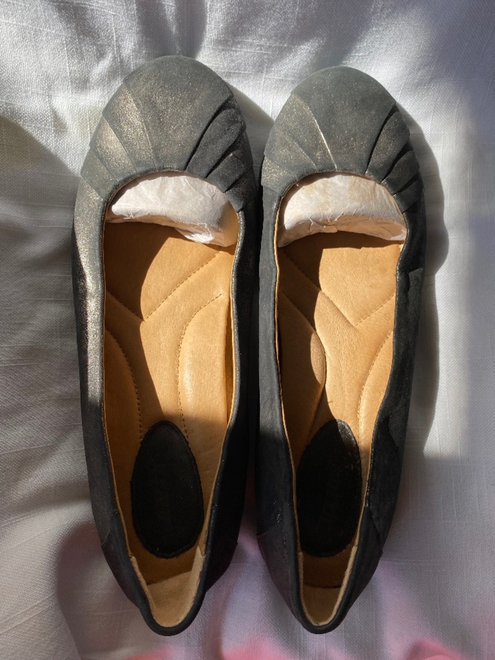 Earth Flats Size 10, Bellwether in Pewter